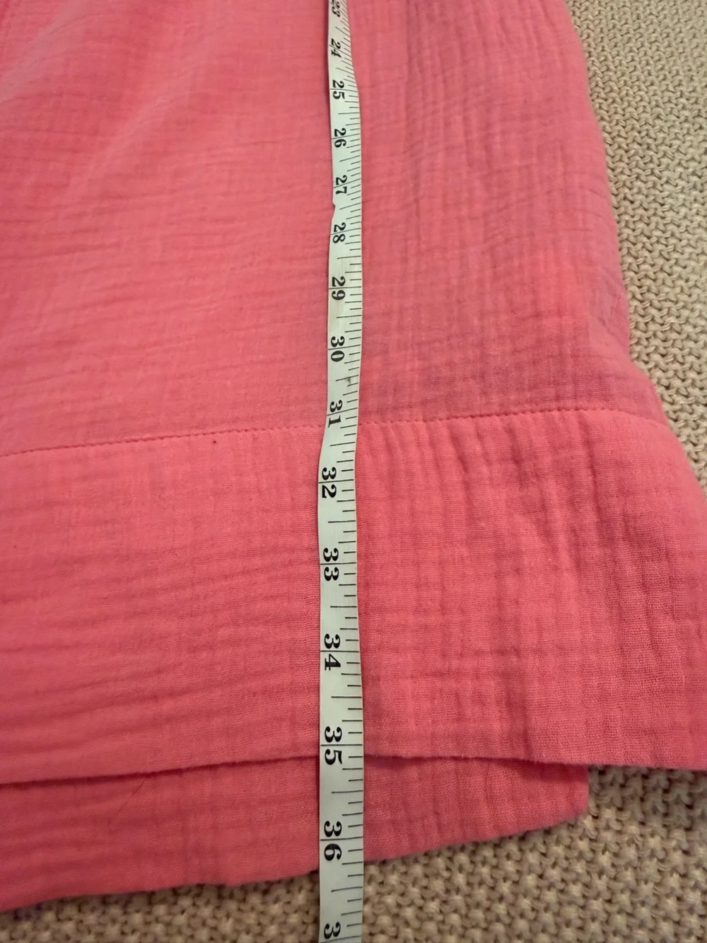 J. Crew V Neck Shirt Dress in Cotton Gauze Tea Rose Pink Large